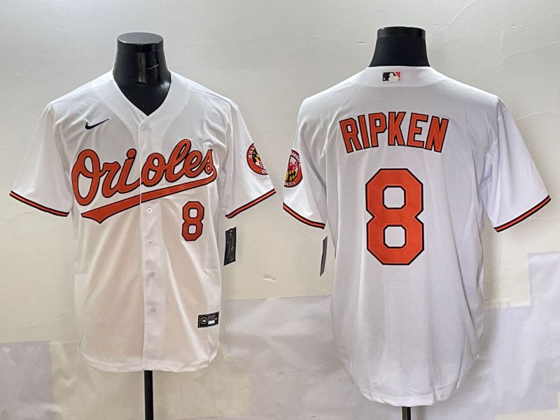 Men Baltimore Orioles 8 Ripken White Game 2025 Nike MLB Jersey style 509